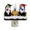 1pcs Snowman Campfire Flickering Night Light Christmas Santa Claus Plug In Night Light  Christmas Decoration for Boys/Girls
