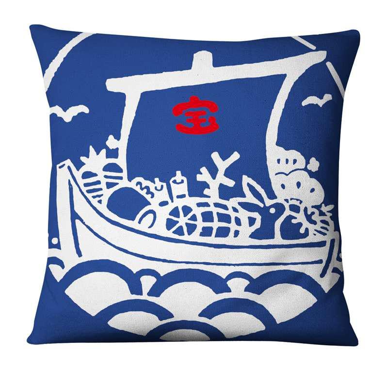 

45x45cm Polyester Japanese Lucky Cat Printing Pillowcase Home Pillow Decoration Ukiyo-e Cushion 16x16Inch
