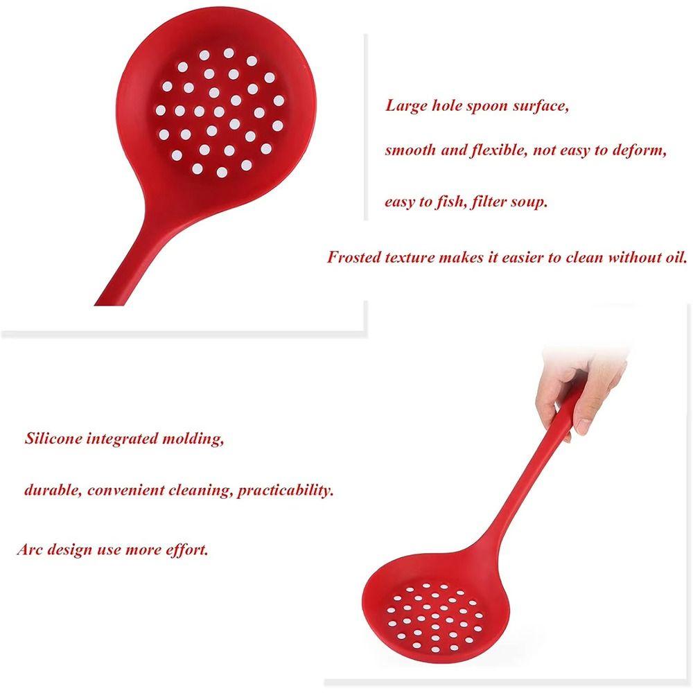 Long Handle Cooking Slotted Colander Non-stick Sink Ladle Strainer Kitchen Tools