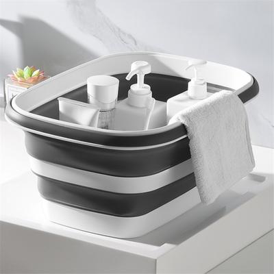 Great Folding Bucket Foldable Space-saving White Durable Rectangular Collapsible