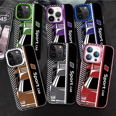 Cool Car Phone Case For iPhone 17 Air 16e 15 14 13 12 11 Pro Max Plus Mini SE Anti Fall Matte Back Cover