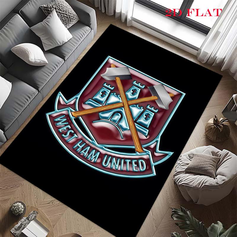 Dywan z logo West Ham do salonu, sypialni, domu, dekoracja sofy, antypoślizgowa mata podłogowa dla dzieci do zabawy