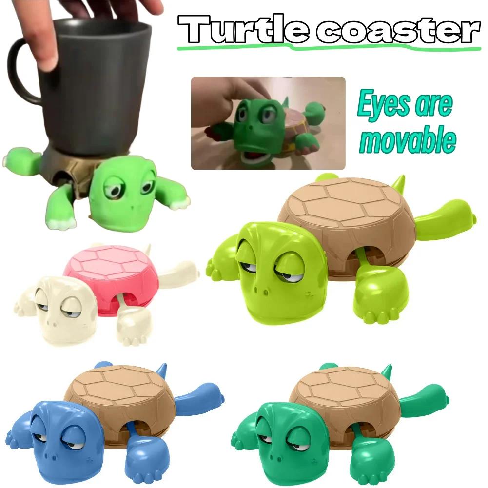 Cute Turtle Coaster 3D Printed Cup Pad, Fun Tea Coffee Mug Holder, Creative Table Decoration & Household Ornament Accessories