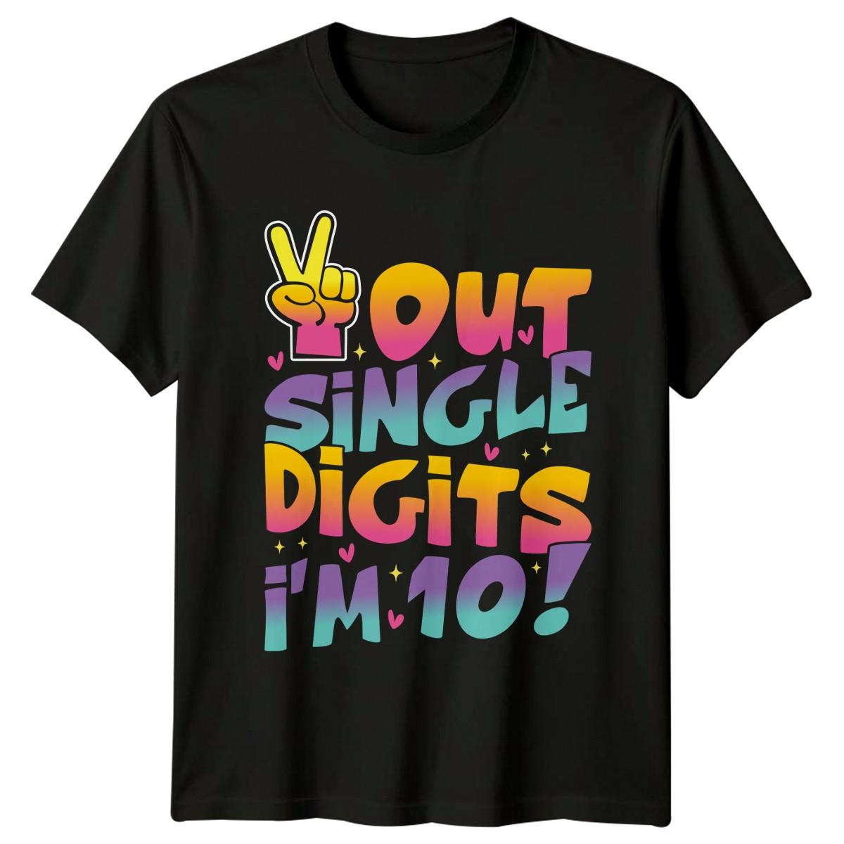 Peace Out Single Digits Mens T-Shirt Birthday Gift For Him XL