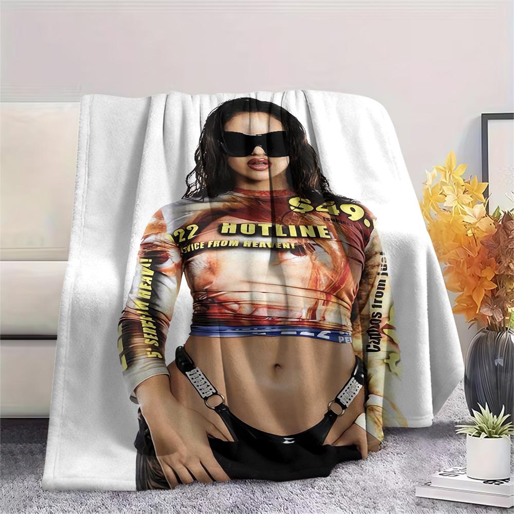 1Pc Alien Earth Print Flannel Blanket, High Quality Comfortable for All Seasons, Home Decor, Warmth and Comfort, Perfect for Christmas Gifts