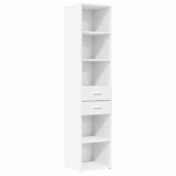 VidaXL Buffet haut blanc 40x42,5x185 cm bois d'ingénierie, buffet, placard, armoire latérale, armoire, armoire de rangement, 3281441