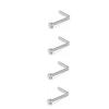 4/12PCS Stainless Steel Zircon Nose Piercing Stud Set L Shape Nose Ring Lot Twist Nose Ring Stud Bulk Body Piercing Nariz Pack
