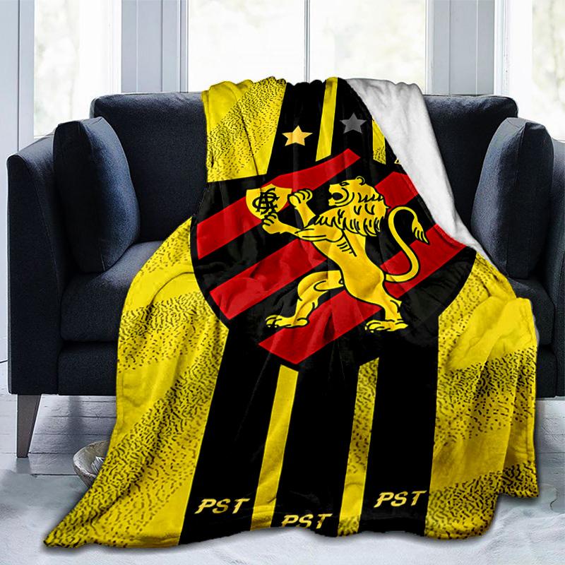 Sport Club Football Crest Printed Throws Blanket Soft Flannel Blankets for Couch Bed Gifts for Men Women Picnic Blanket Christmas Gifts