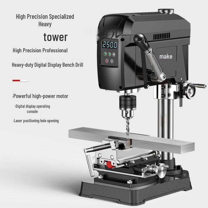 High-Precision Brushless Bench Drill with Digital Display for Home Use