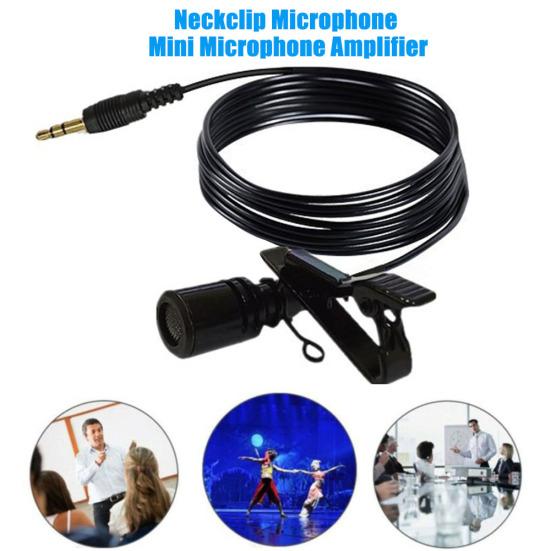 Mini Lapel Clip On Microphone Speech Teaching Sound Amplifier for Phone Laptop