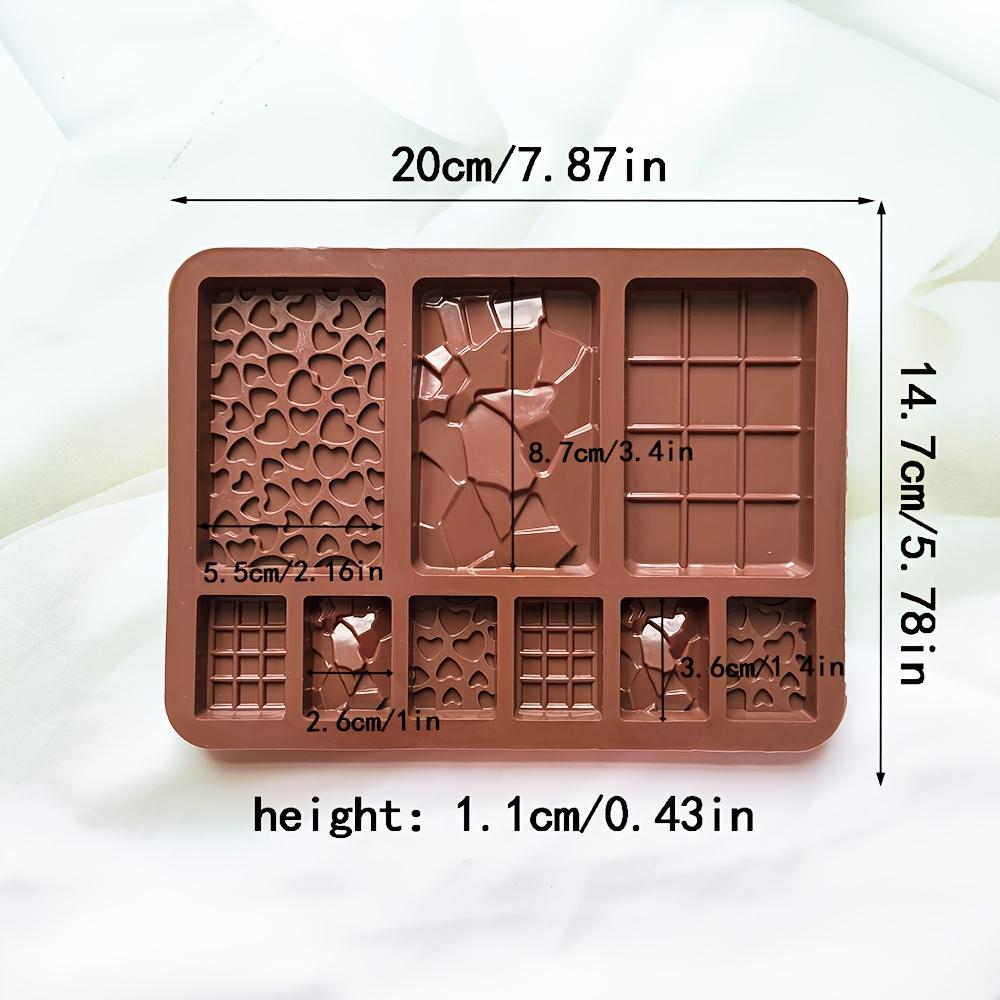 9 Cavity Heart Shape Silicone Chocolate Mold Waffle Mold 3D Grid Shape Fondant Decoration Candy Bar Baking Tools DIY