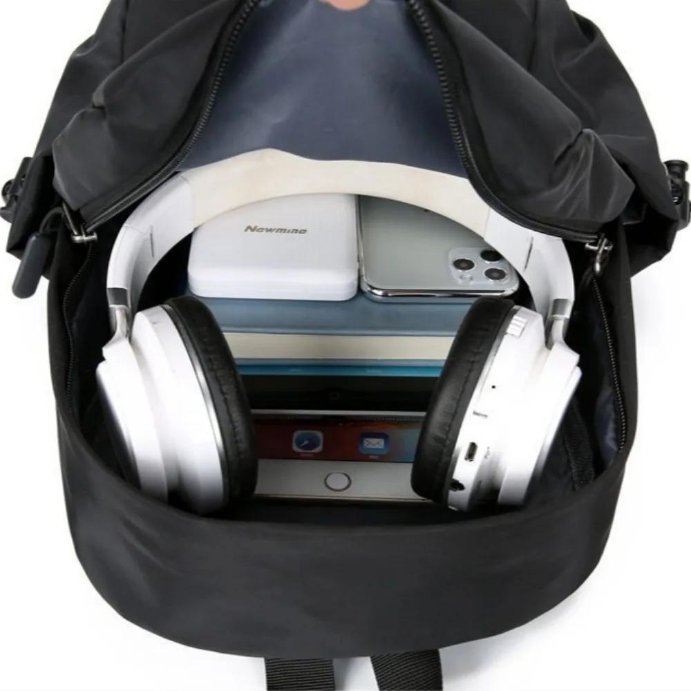 Fashion Large Capacity Unisex Backpack Wear Resistant Watertight Work Commuting Travel Solid Color Simple Elegant Multifunction