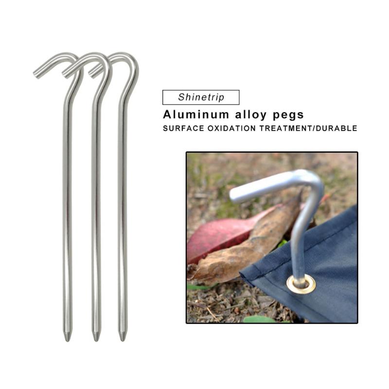 10 Pcs/Lot 18cm Tent Pegs Aluminum Round Tent Stake Alloy Tent Pegs Outdoor Nails Tent Accessories