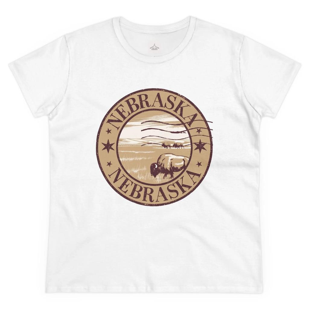Nebraska Vintage Graphic Tee, Casual Cotton Shirt, Gift for Her, Summer Outfit,