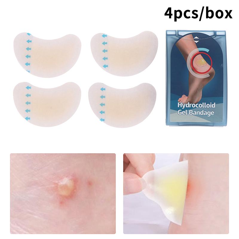 4 Pcs/Box Adhesive Hydrocolloid Gel Blister Plaster Heel Anti-Wearing Heel Sticker Pedicure Patch Plaster Foot Care Tools