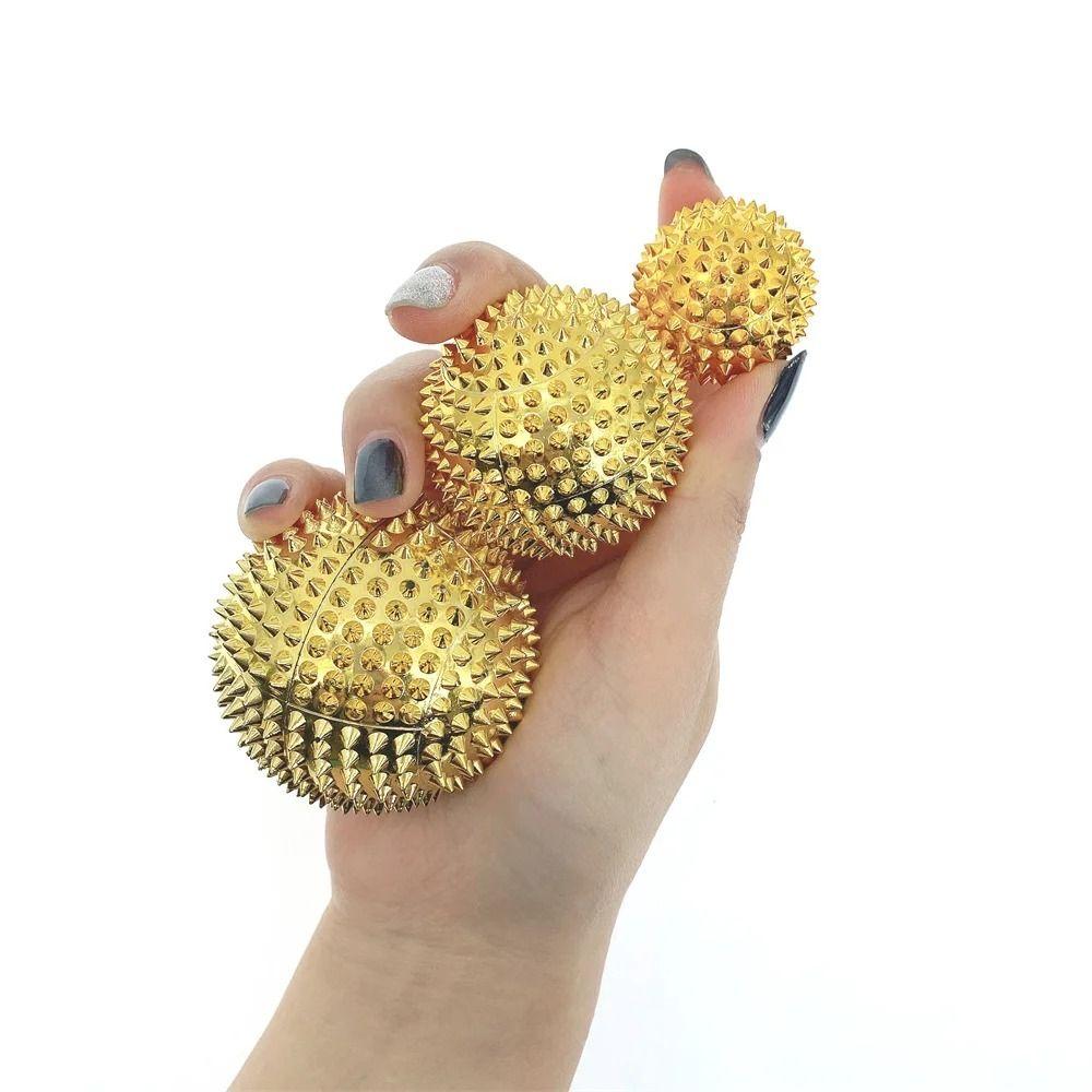 2Pcs ABS Hard Material Spiky Hand Roller Built-in Magnet Acupoint Massage Ball Office
