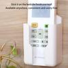 Wall Mounted Remote Control Holder Organizer Air Conditioner Storage Box TV Remote Control Phone Plug Charging Holder