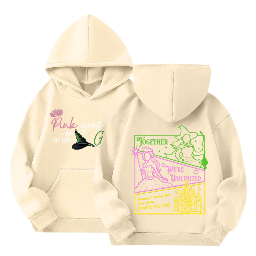 Kinder Kapuzenpullover Trendiges Langarm Hexen-Sweatshirt