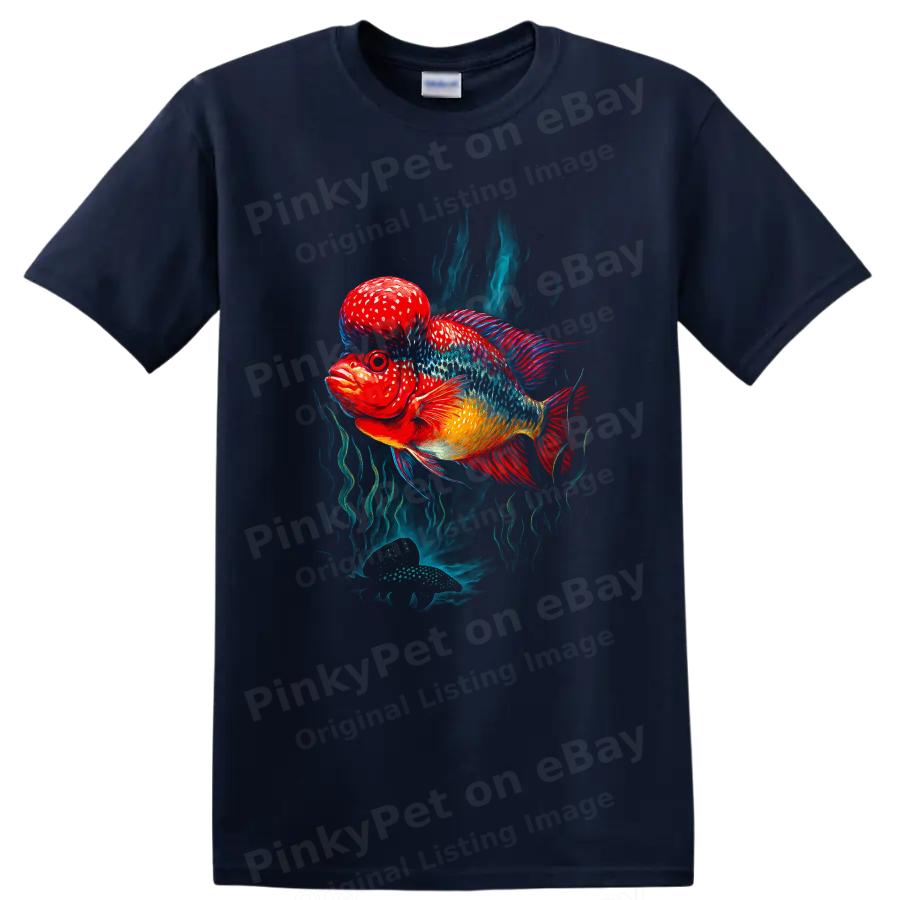 Colorful Fish Graphic T Shirt Ocean Art Sea Life Tee Unique Design Artistry