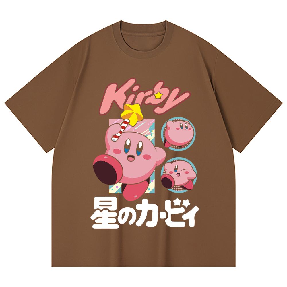 230 Gsm 100% Cotton Pokemon V7 Kirby Print Unisex Heavy Cotton T Shirt