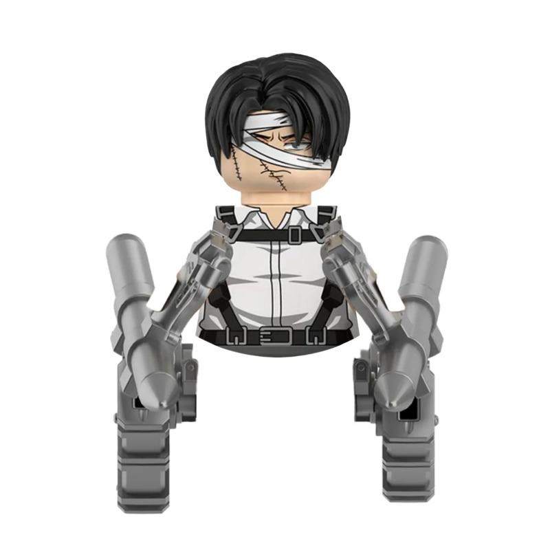 Blind Box Building Blocks Mini Model Figures Attack on Titan Levi Ackerman Eren Mikasa Giant Annie Halloween Christmas Gifts Toy