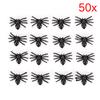 50 Peças Pequenas Aranhas de Plástico Pretas Falsas Brinquedos Novidade Aranhas Decorativas de Halloween