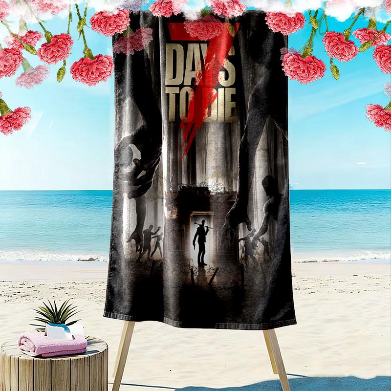 7 Days to Die Beach Towel, Large Soft Quick Dry Towel for Beach Camping Swimming