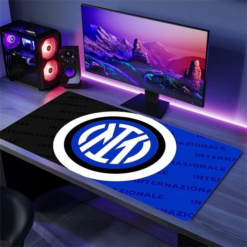 Inter Milan Mouse Pad, Large Gaming Desk Mat, Non-slip XXL Mousepad for Laptop & Tablet, Mini PC Playmat with Stitched Edges