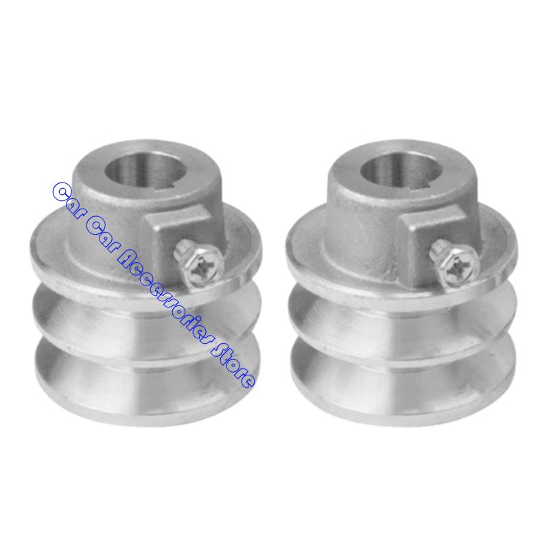 

2pcs Belt Pulley 19mm/20mm Bore 54/56mm Diameter Double Grooves Pulley for 168F 170F Engine Replacement Engine Pulley 19 for axis aluminum