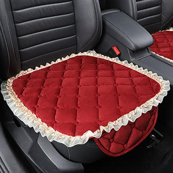 Car Cushion 1pc Plush Warm Cotton Pad Comfortable Lace Car Cushion Non-slip Breathable Car Cushion