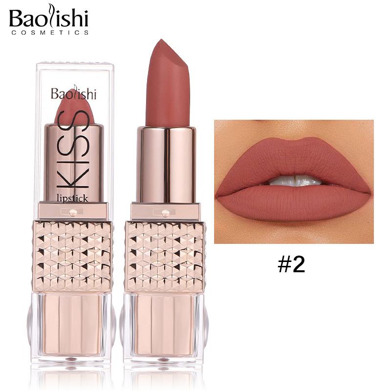 Matte Pearlescent Nude Candy Lipstick Long-lasting Waterproof Non-stick Cup Mirror Lip Glaze for Everyday Makeup