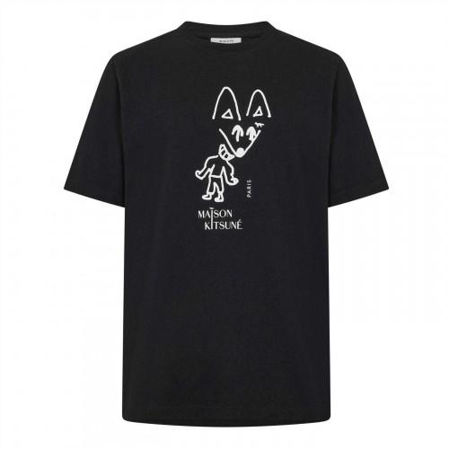 Maison Kitsuné Mens Fox Cotton Party T-Shirt