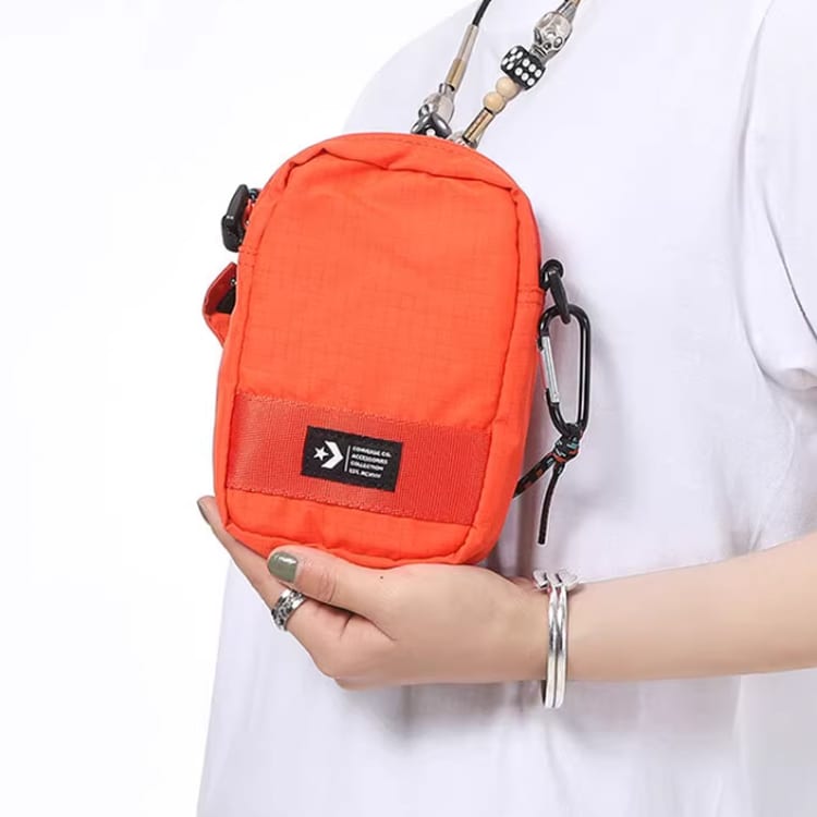 Converse Polyester+Polyurethane Shoulder Bag, Crossbody Bag Unisex Orange 10020999-A06
