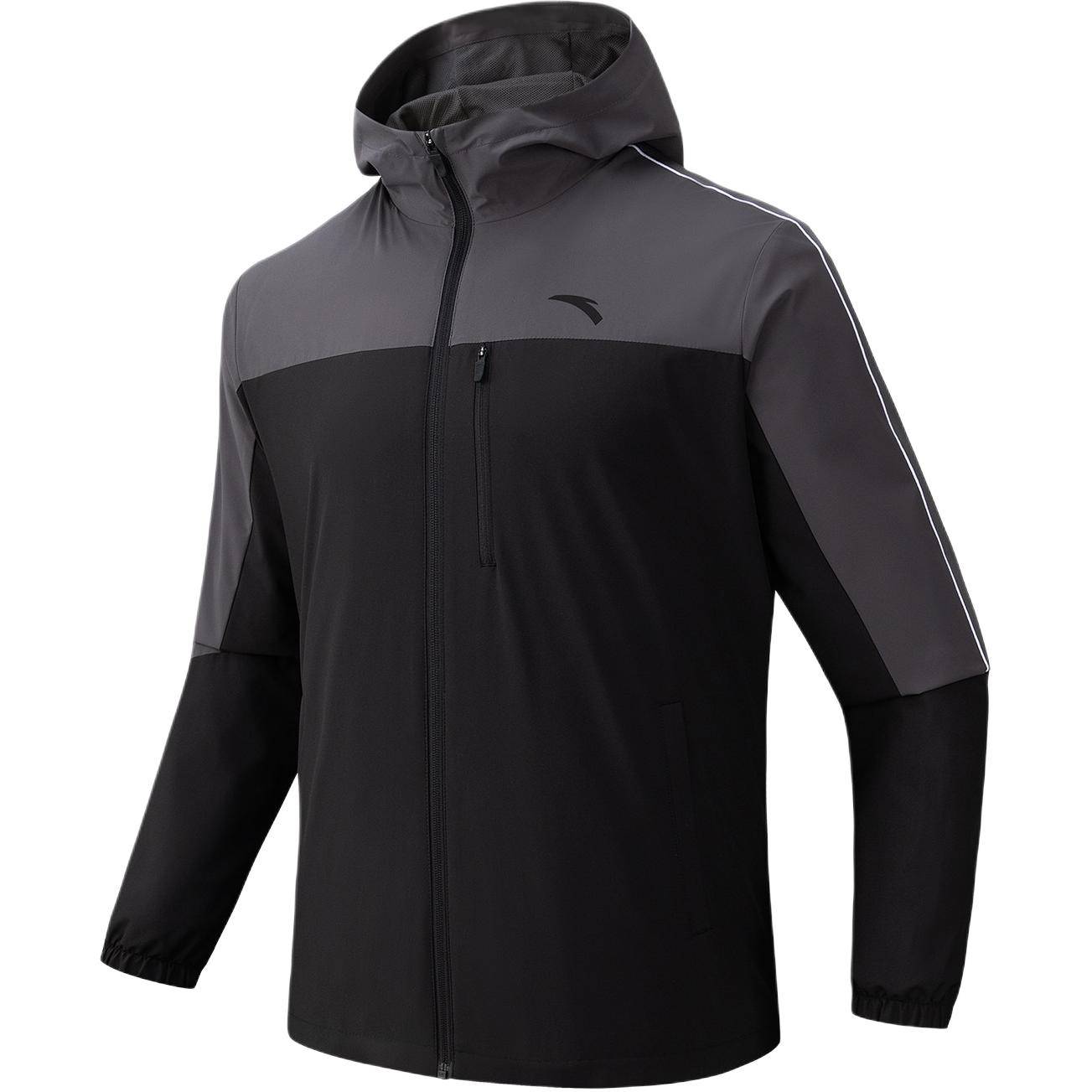 Anta Versatile Color Block Zip-Up Hooded Casual Jacket Men jackets 152617624-1 M