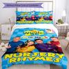 Wiggles Personalized Name Bed Linens Perfect for Study Room Breathable Duvet Cover Bedroom Decor Gift for Festivals