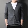 Men's V-Neck Sweater Cardigan Autumn Winter Soft Simple Knitwear Jacket Fashion Casual Versatile Trend Menswear