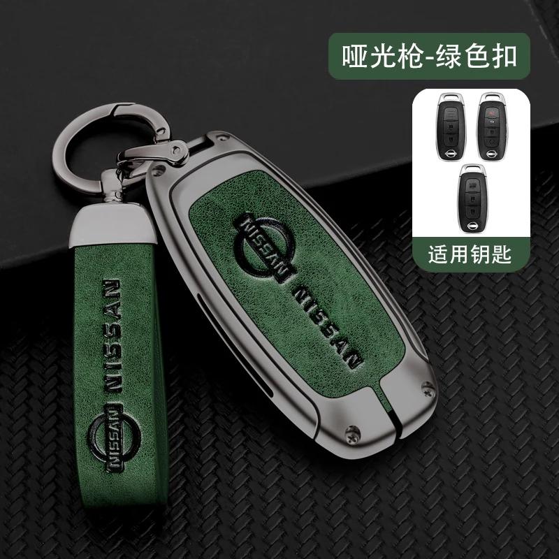 

Zinc Alloy Leather Car Key Cover Case Nissan Qashqai Juke X-Trail Patrol Note Leaf Altima Maxima Murano Tiida Teana Rogue Sentra