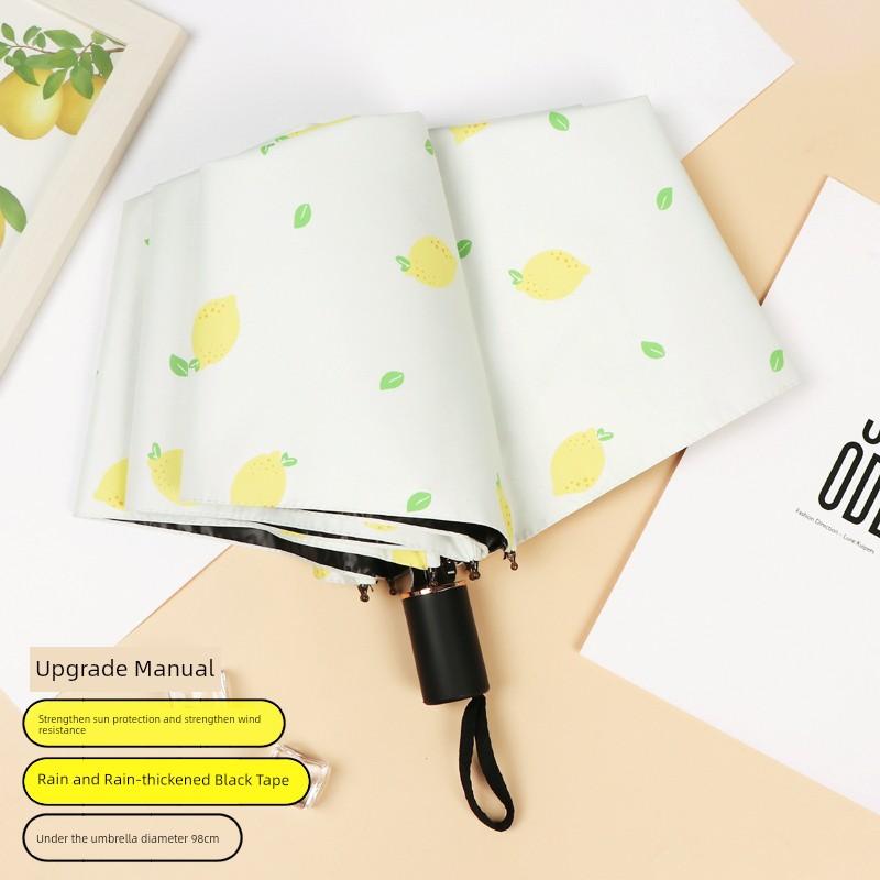 Female Student Print Foldable Dual-Purpose Sun-Proof Umbrella
