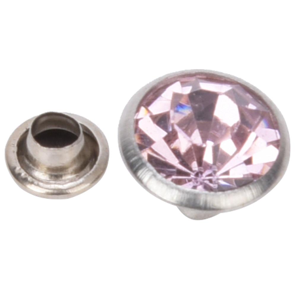 20 Set Rhinestone Rivet Colorful Silver Side DIY Bag Shoes Clothes Decoration 10mm10mm Silver Side Pink Rhinestone