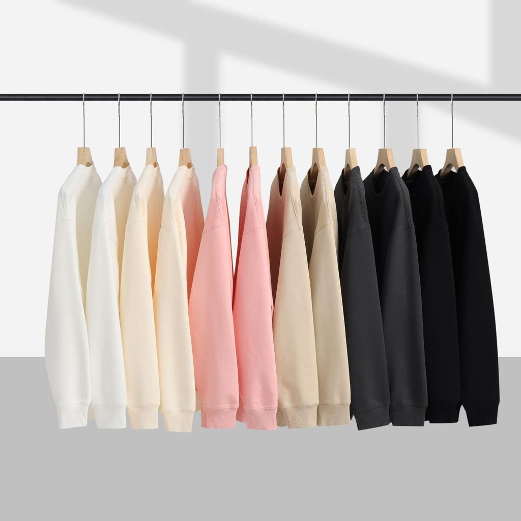 Unisex Round Neck Sweatshirt with Printed Logo - Lightweight, Breathable, Suitable for Spring and Autumn