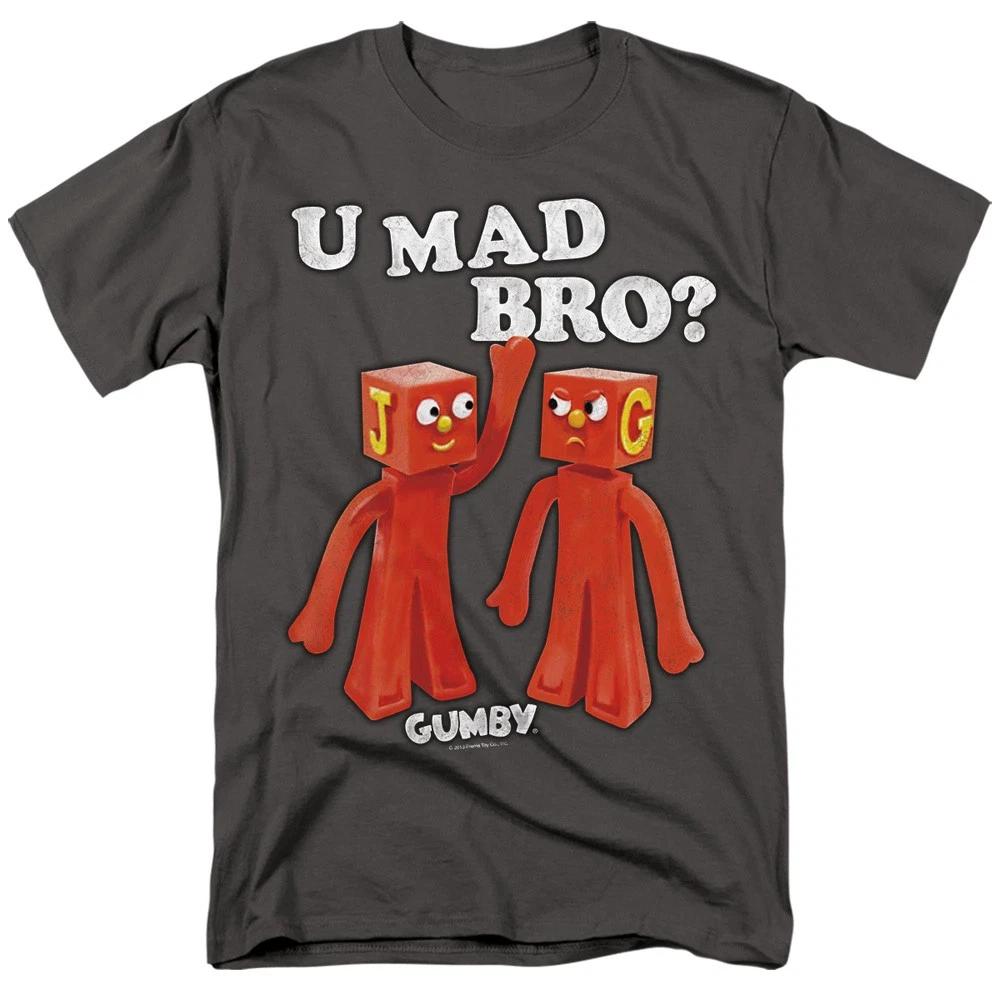 Gumby - U Mad Bro -  Unisex Short Sleeve Children s T-shirt - Gray 140