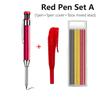 Red Black Blue 2.8mm All Metal Woodworking Automatic Pencil Set with Pen Cover 2B Lead Deep Hole Marking Engineering Drawing Pen