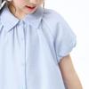 Robe chemise décontractée à manches bouffantes pour fille