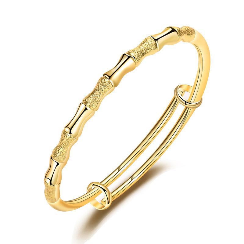 Bamboo Joint Push Pull Bracelet with Bone Carving, Step by Step Rising Design, Best Friend Jewelry for Women