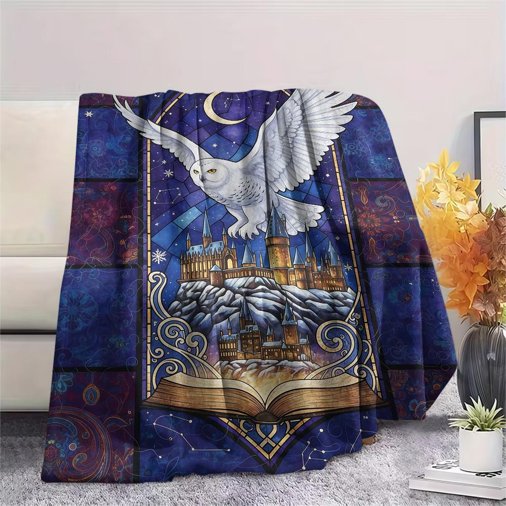1Pc Cartoon Print Flannel Blanket, High Quality Comfortable for All Seasons, Home Decor, Warmth and Comfort, Perfect for Christmas Birthday Gift