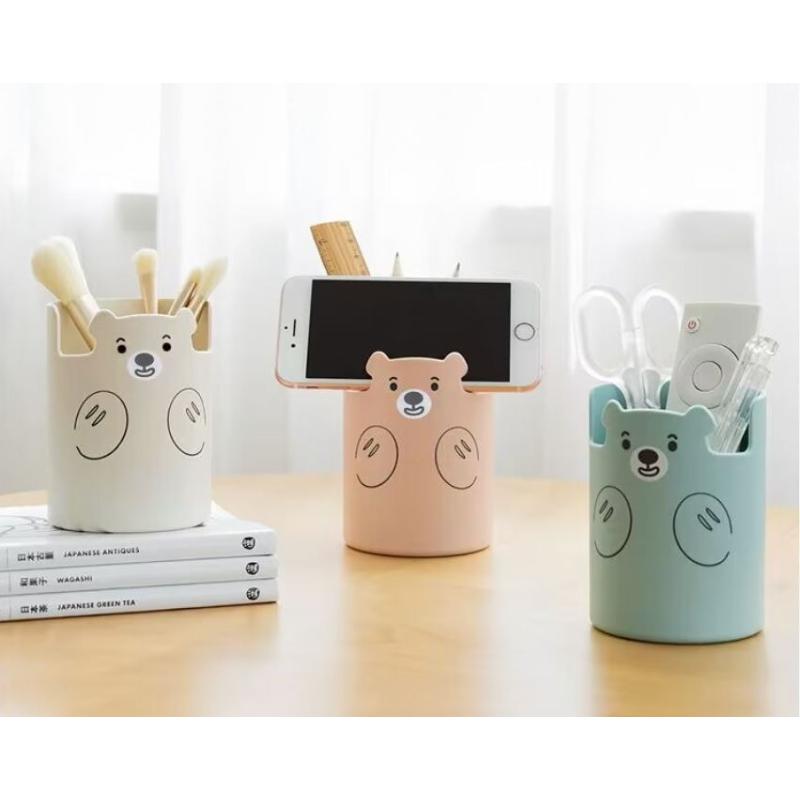 Cute and Simple Desktop Stationery Storage Mobile Phone Holder Pen Holder