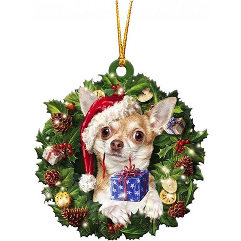 

Adorable Wooden Xmas Decor Santa Snowman Gonk Dog Hanging Tree Ornament Ji Wawa