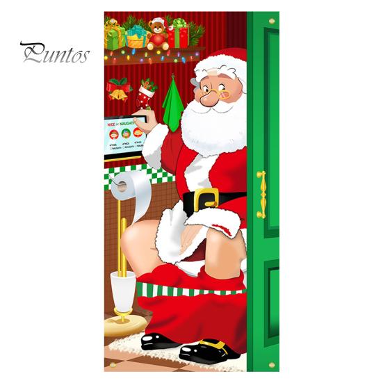 Creative Dog Xmas Tree Gift Background Decor Christmas Door Curtain Banner Outdoor Photo Christmas Hanging Cloth Hanging Blanket