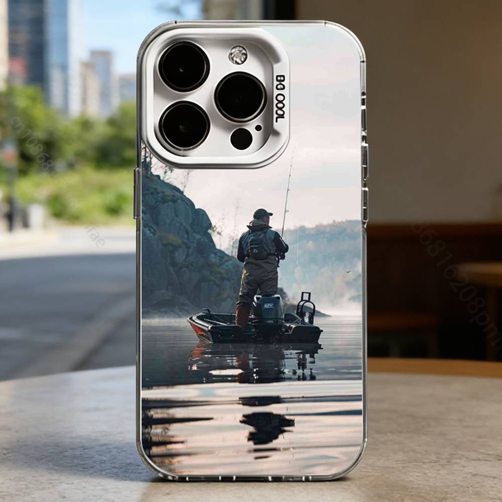 

Bass Boat Lure Fishing Hard Phone Case for IPhone 17 16 15 14 13 12 11 Pro Max Plus16E X XR XS Max shockproof Full Cover iPhoneXR