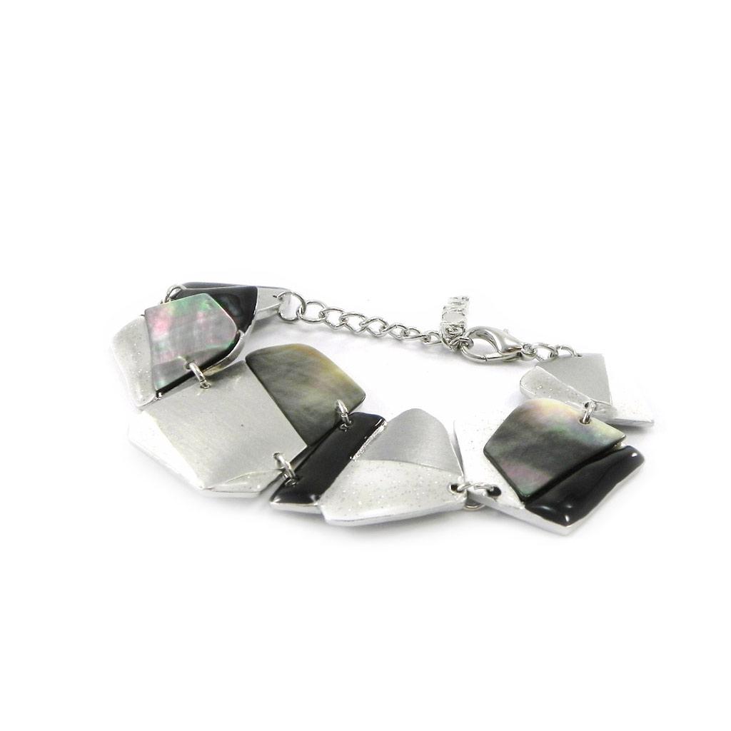 NOA [I5252] - Designer Bracelet 'Bora Bora' Black Gray